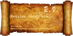 Retzler Valéria névjegykártya